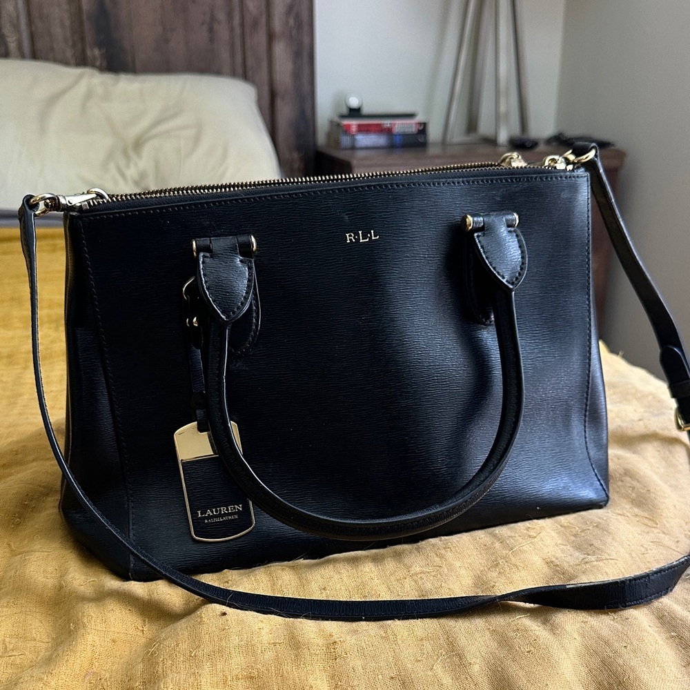 Lauren Ralph Lauren Black Satchel Bag